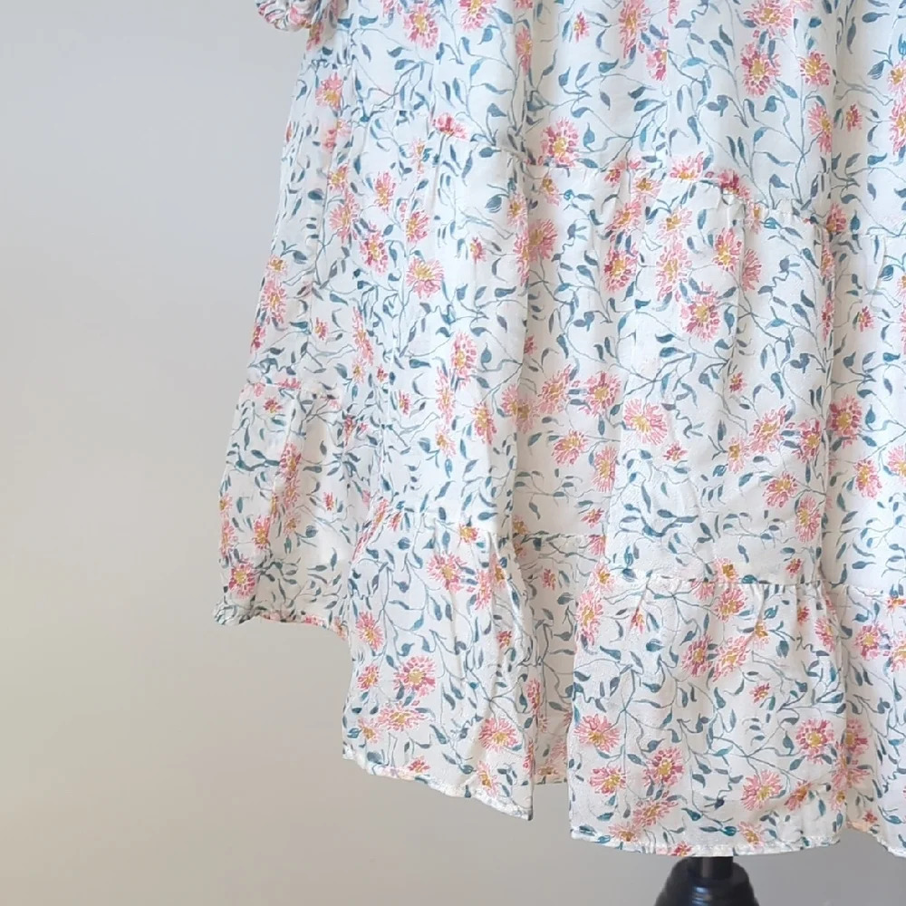 Shoshanna Floral Print Dress with Pink and Blue Accents Size 12 - Picture 10 of 11